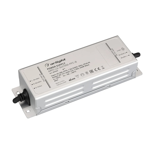 Блок питания ARPJ-LG-3431050-PFC-B (240W, 171-343V, 0.5-1.05A) (Arlight, IP67 Металл, 5 лет)