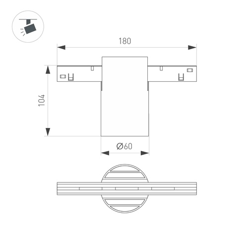Светильник MAG-ORIENT-AXIO-R60-10W Warm3000 (BK, 24 deg, 48V) (Arlight, IP20 Металл, 5 лет)