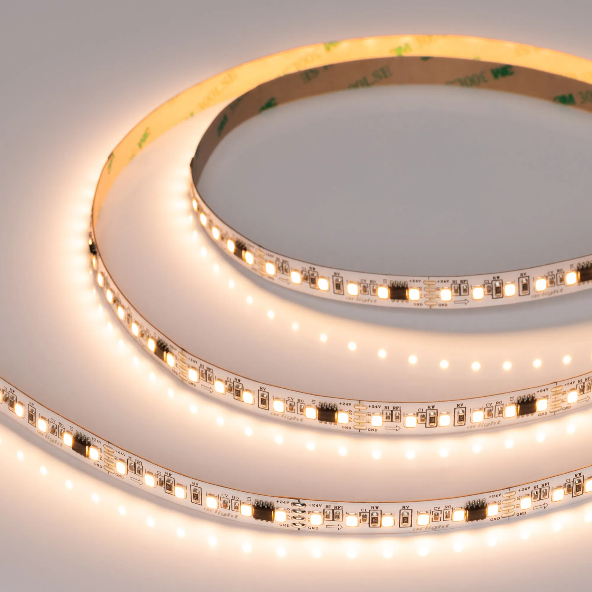 Лента светодиодная SPI-A120-10mm 24V Warm2700-PX6-BPT (11 W/m, IP20, 2835, 5m) (Arlight, бегущий огонь) - изображение товара