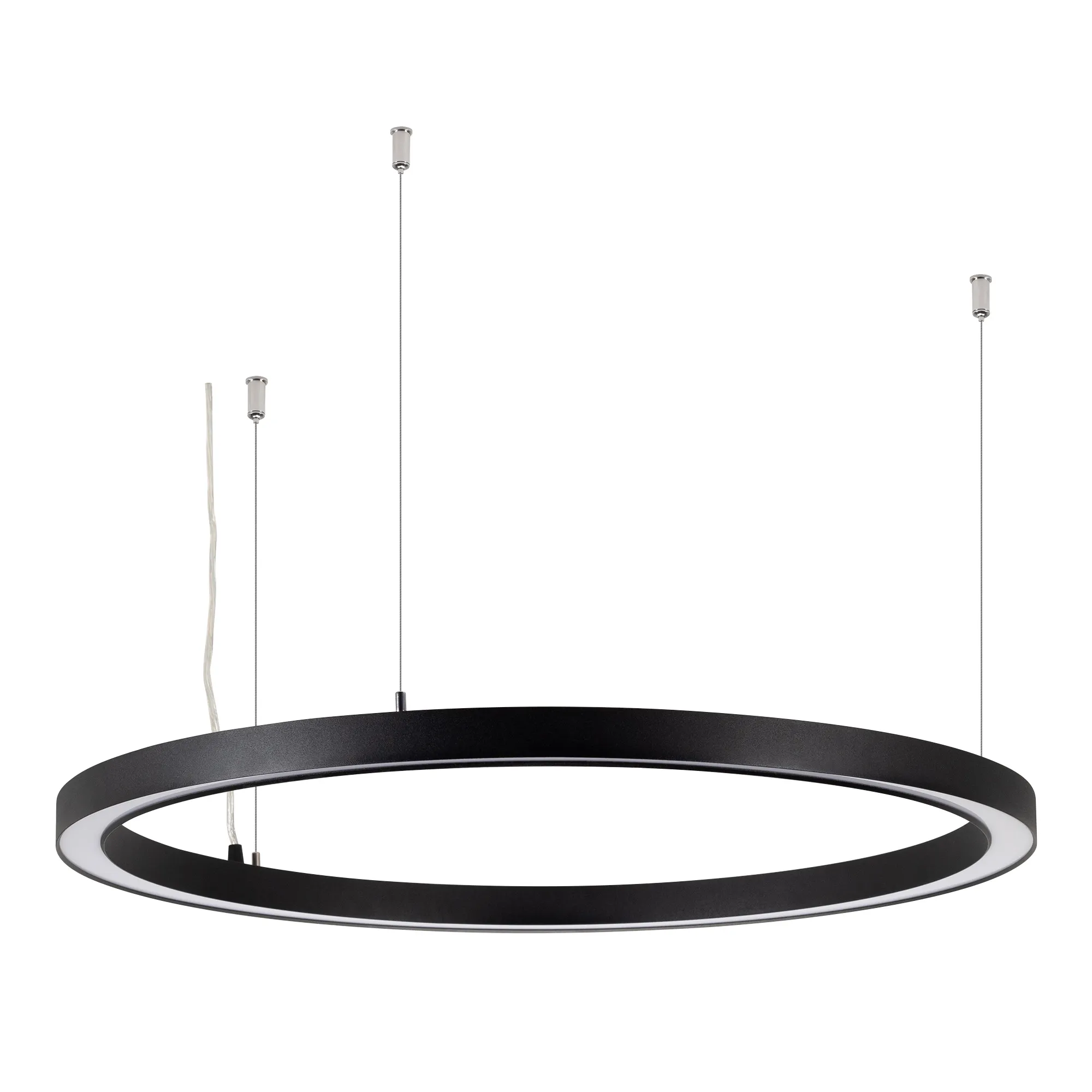 Светильник SP-CIRCLE-HANG-O3535-D1200-75W Warm3000 (RAL9005, 120 deg, 230V) IP40 LED (Arlight, Алюминий) - изображение товара