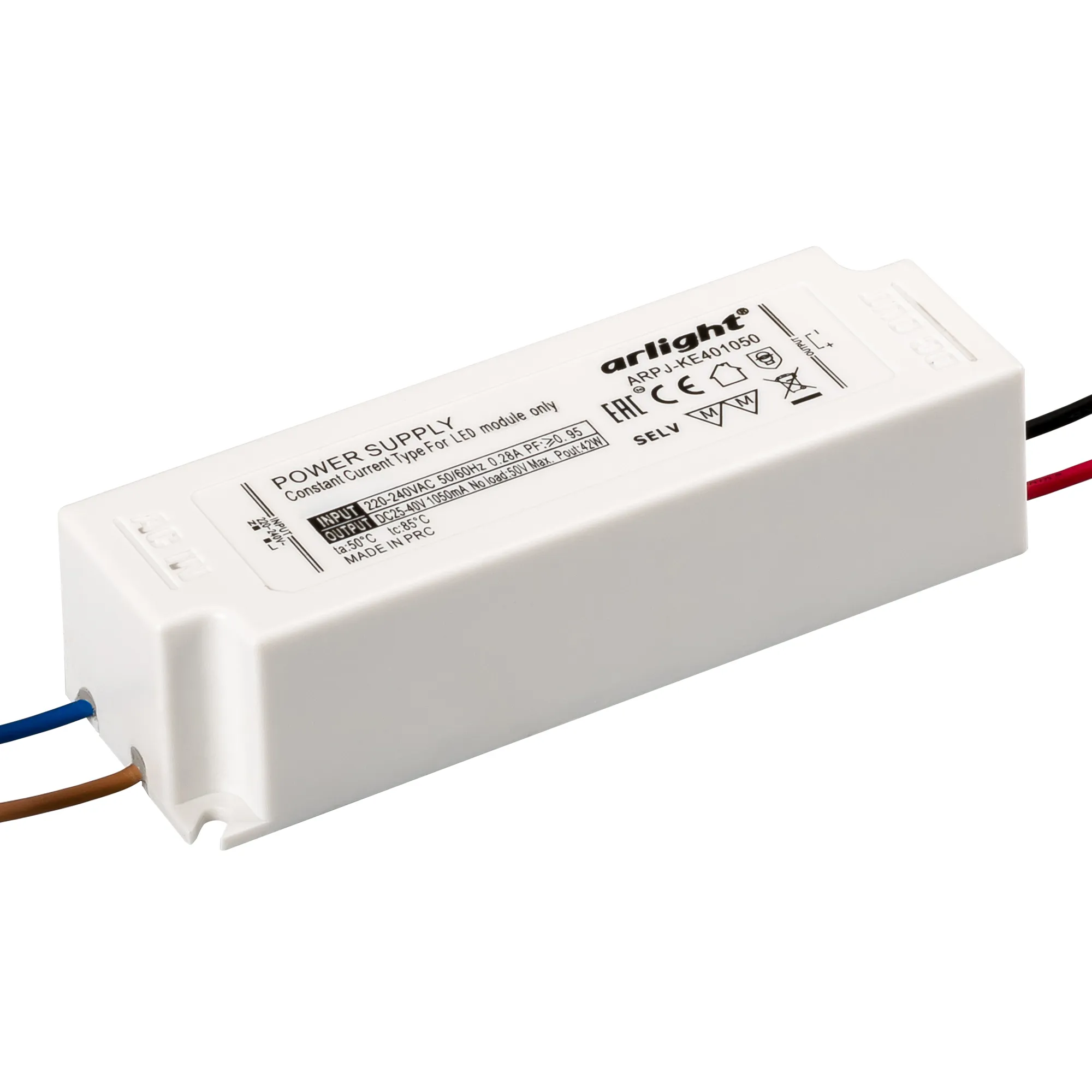 Блок питания ARPJ-KE571050 (60W, 1050mA, PFC) (Arlight, Пластик) - изображение товара